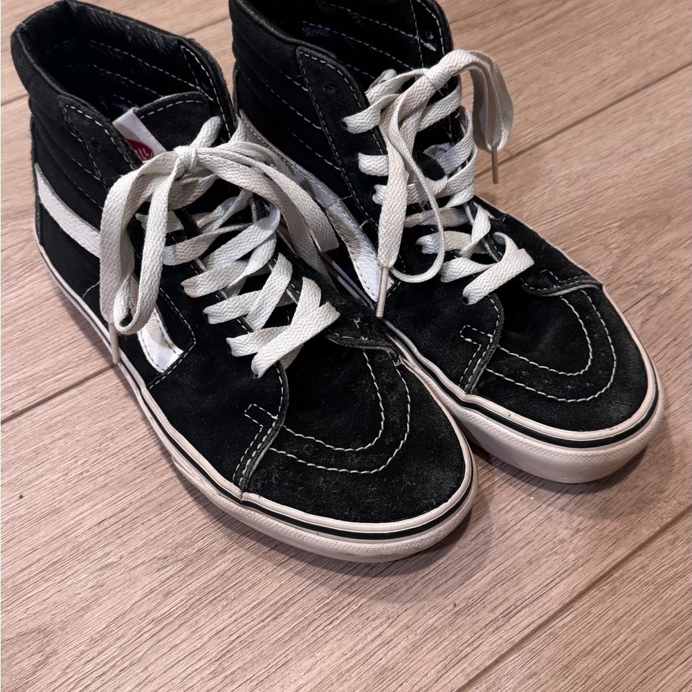 Vans Black and White High-Top Sneakers